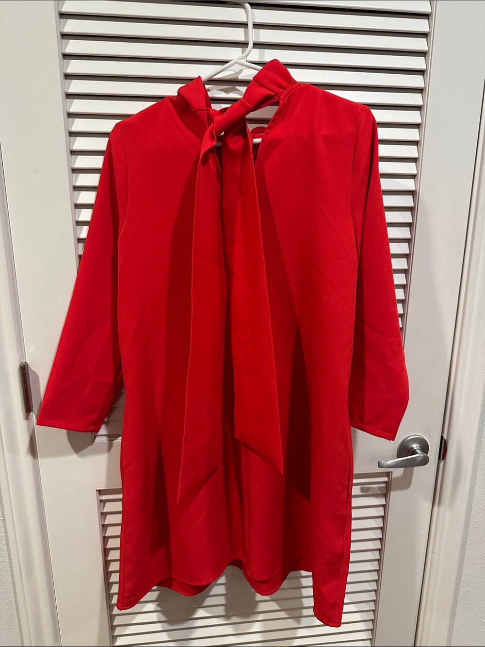 Tuckernuck Red Ruffle-Neck Shift Dress - Picture 4 of 4